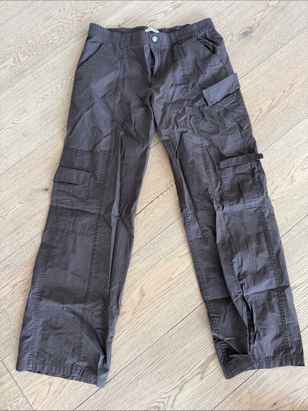PacSun Women's Wide Leg Cargo Pants in Dark Brown size M
